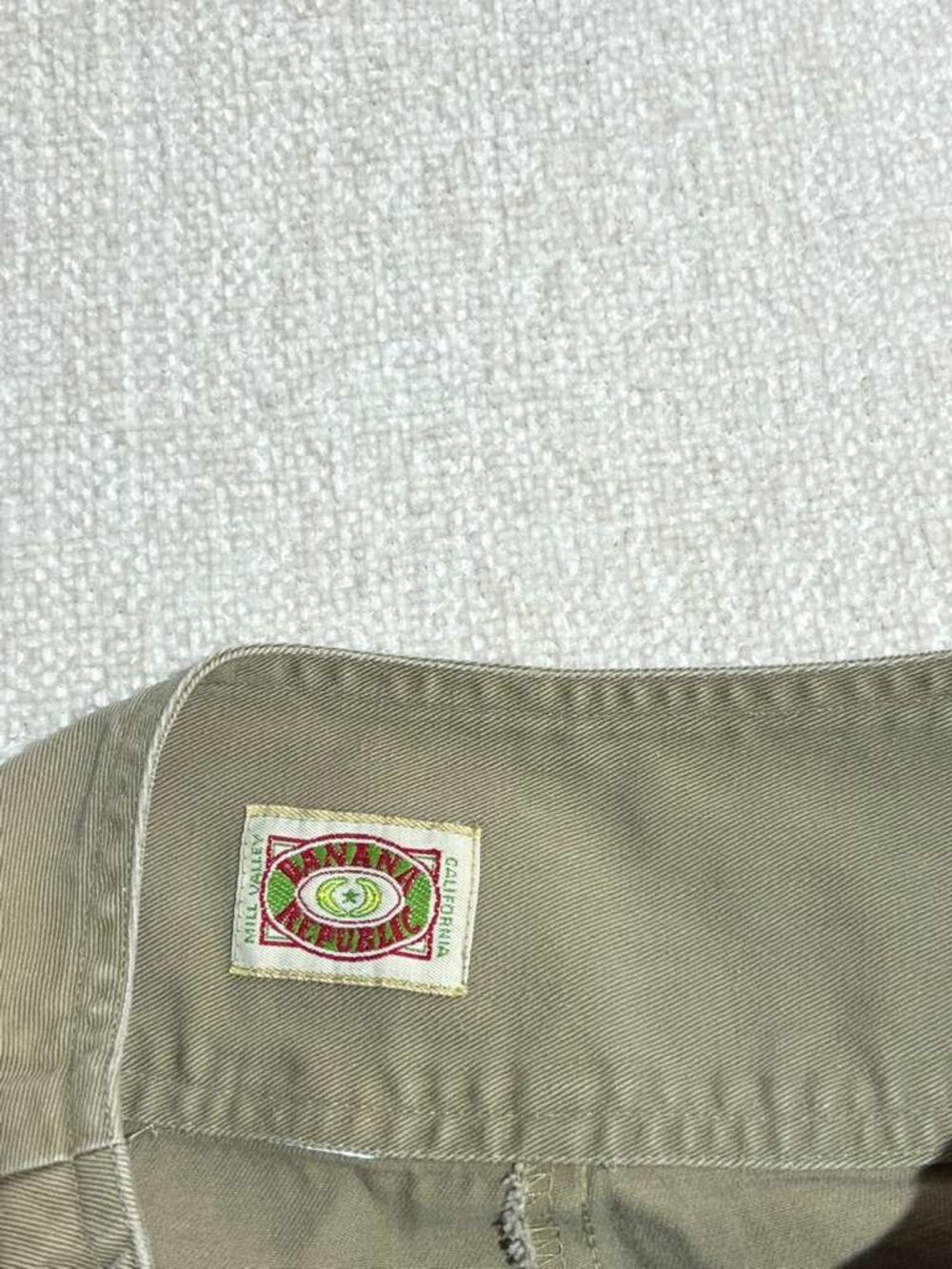 Vintage Banana Republic Khaki A-Line Midi Skirt - Picture 5 of 7